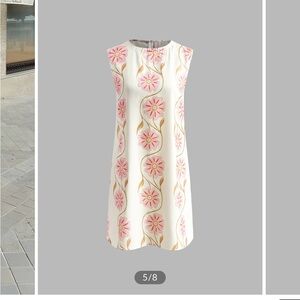 Commense Pink and White Floral Mini Dress Never Worn